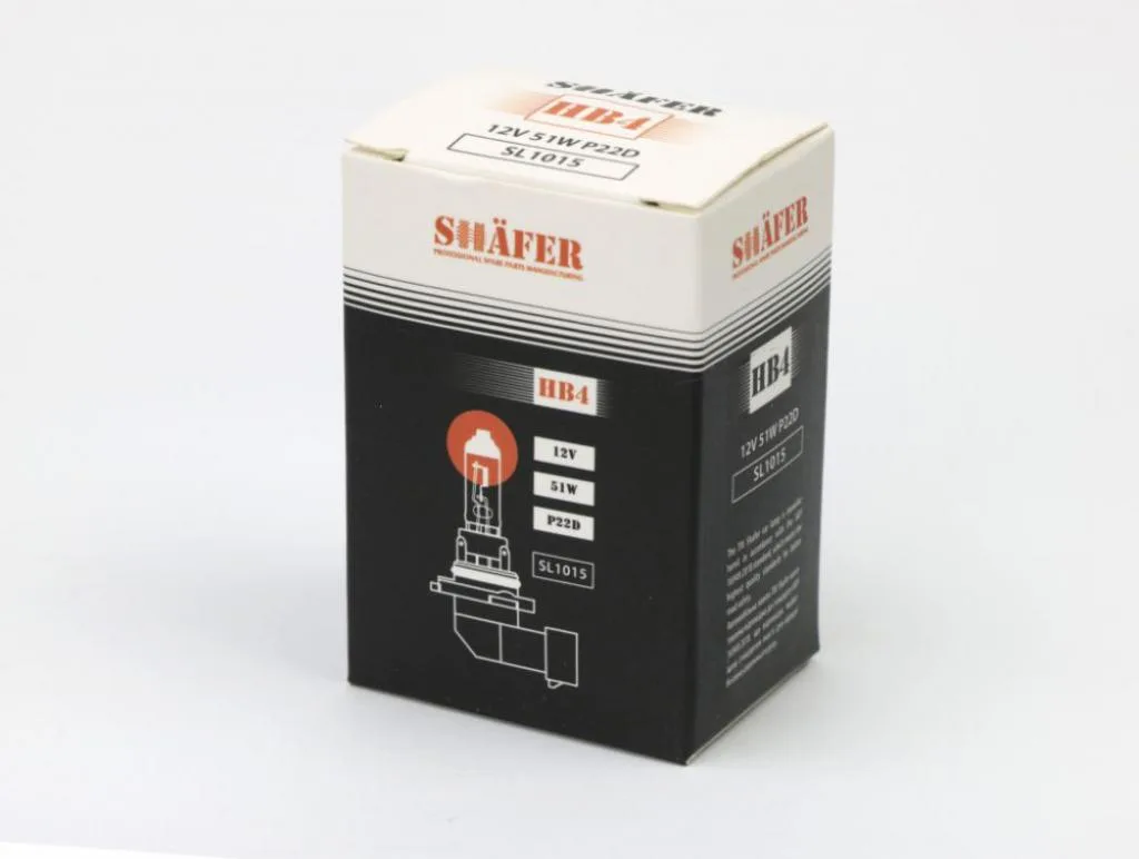 Лампа галогенова HB4 12V 55W P22D  (картонна упаковка 1шт) SHAFER SL1015